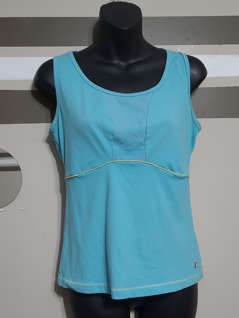 Vintage Marks & Spencer Sleeveless Aqua Tank Top Sz 10